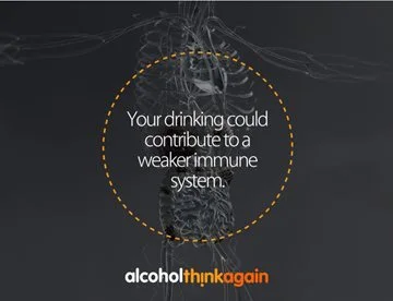 Not only can alcohol weaken our immune system, it can also worsen our mental health and increase our risk of developing alcohol-caused disease. Reduce your drinking to reduce your risk.